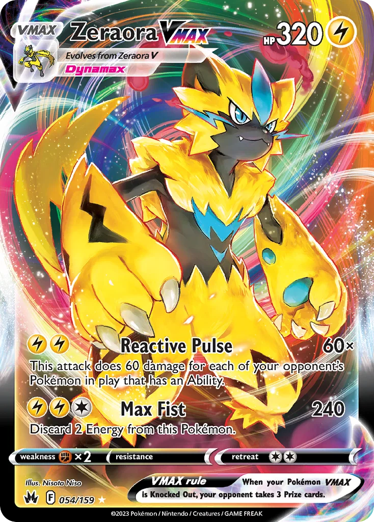 Zeraora VMAX 054/159 Rare holo vmax