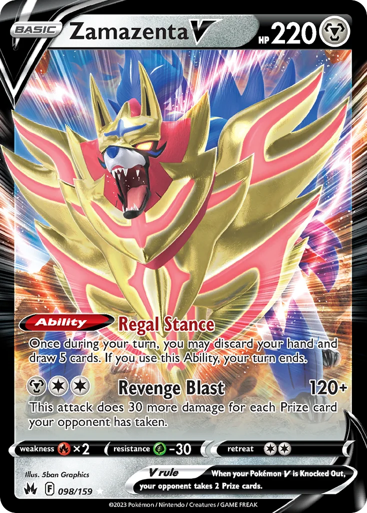 Zamazenta V 098/159 Rare holo v