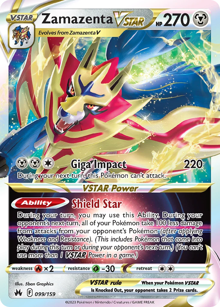 Zamazenta VSTAR 099/159 Rare holo vstar