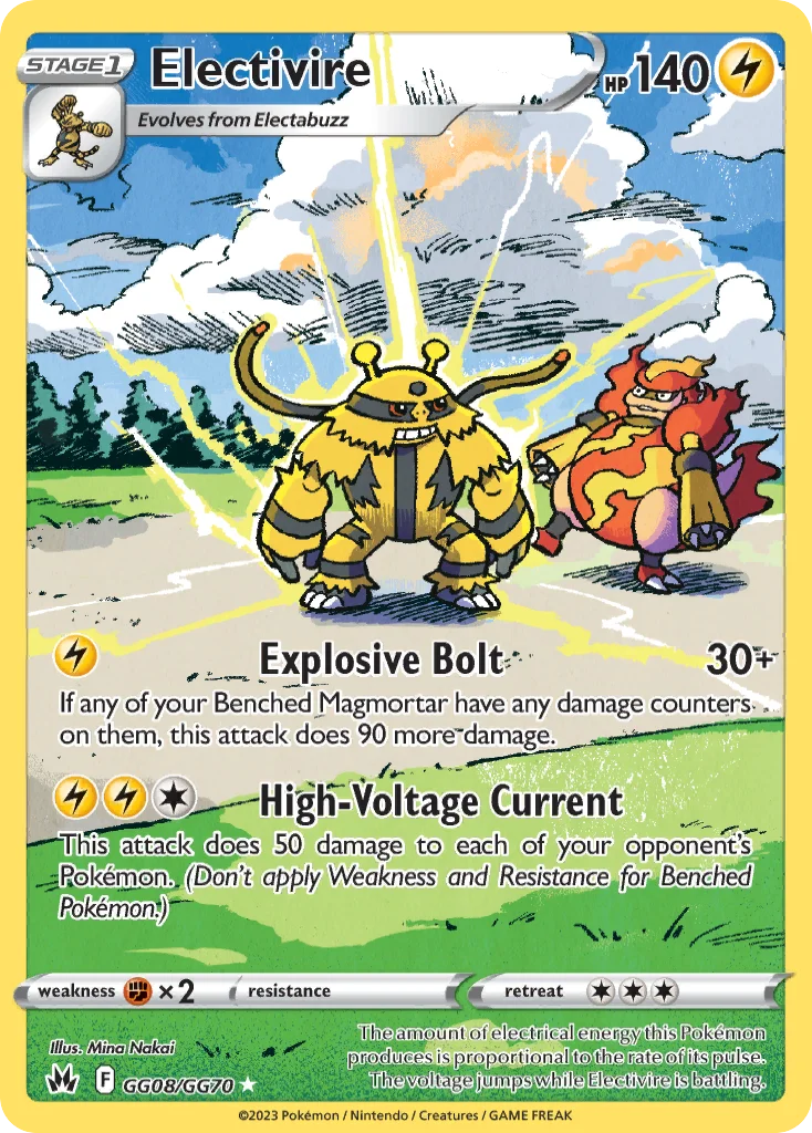Electivire GG08/70 Trainer gallery rare holo