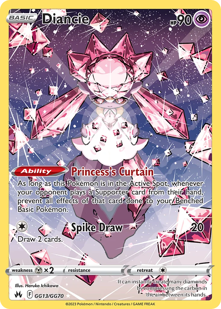Diancie GG13/70 Trainer gallery rare holo