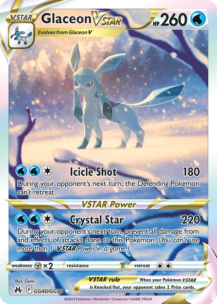 Glaceon VSTAR GG40/70 Rare holo vstar