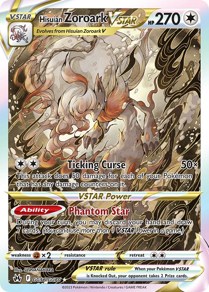 Hisuian Zoroark VSTAR GG56/70 Rare holo vstar