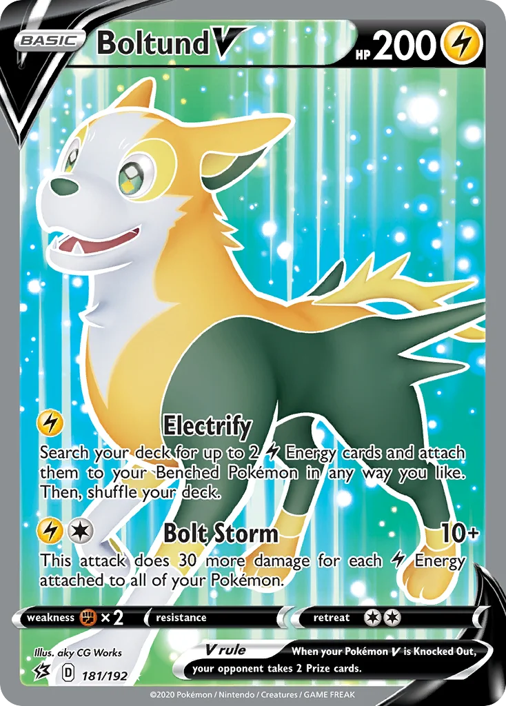 Boltund V 181/192 Rare ultra
