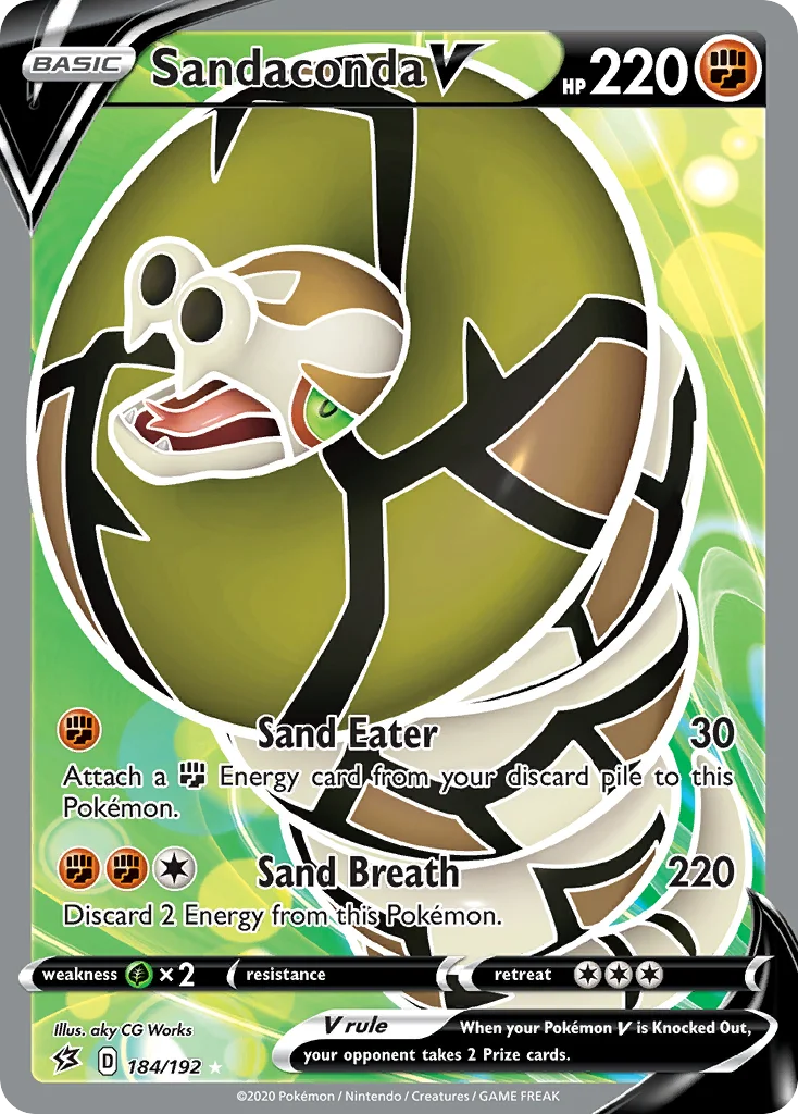 Sandaconda V 184/192 Rare ultra