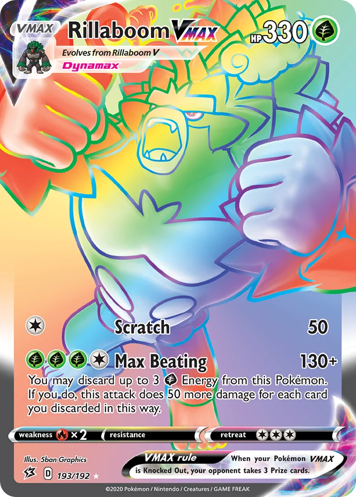 Rillaboom VMAX 193/192 Rare rainbow