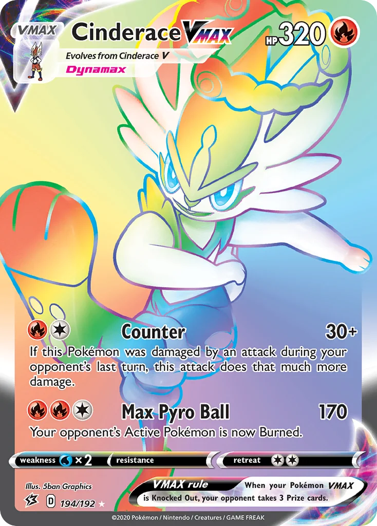 Cinderace VMAX 194/192 Rare rainbow