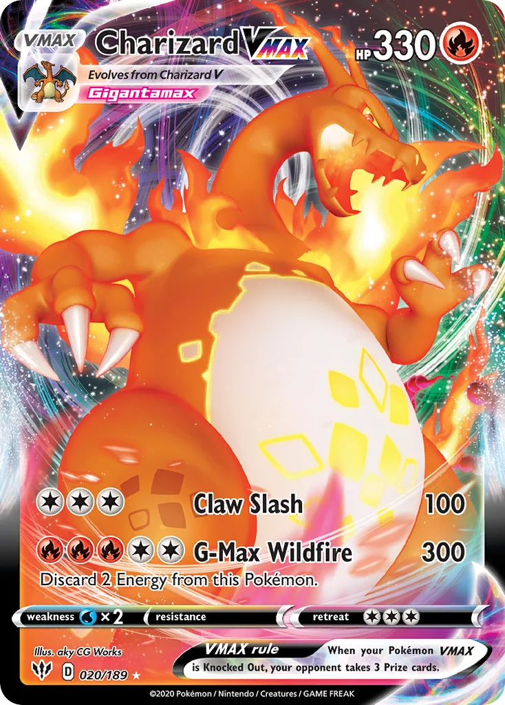 Charizard VMAX 020/189 Rare holo vmax