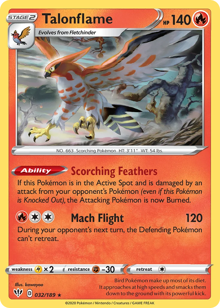 Talonflame 032/189 Rare