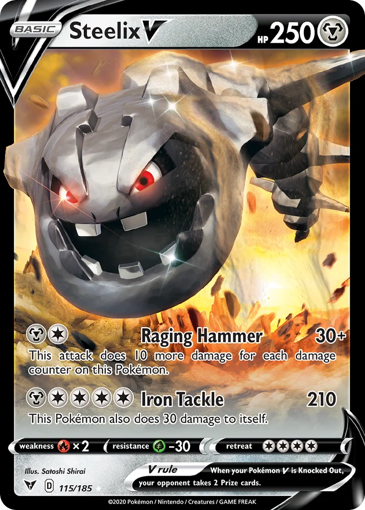 Steelix V 115/185 Rare holo v