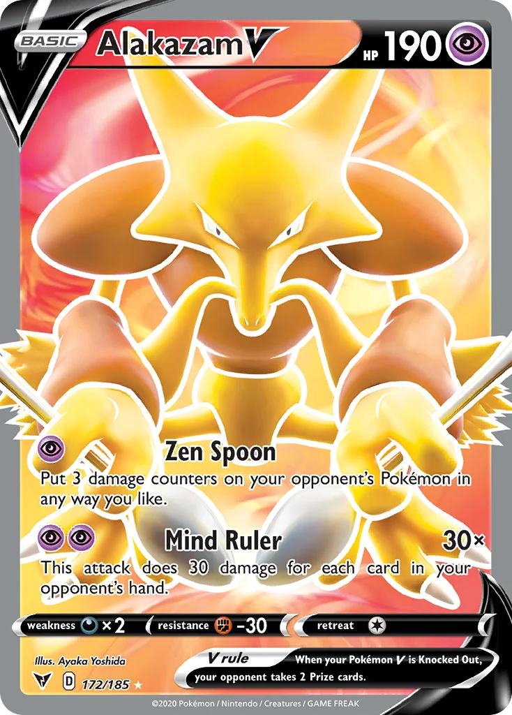 Alakazam V 172/185 Rare ultra