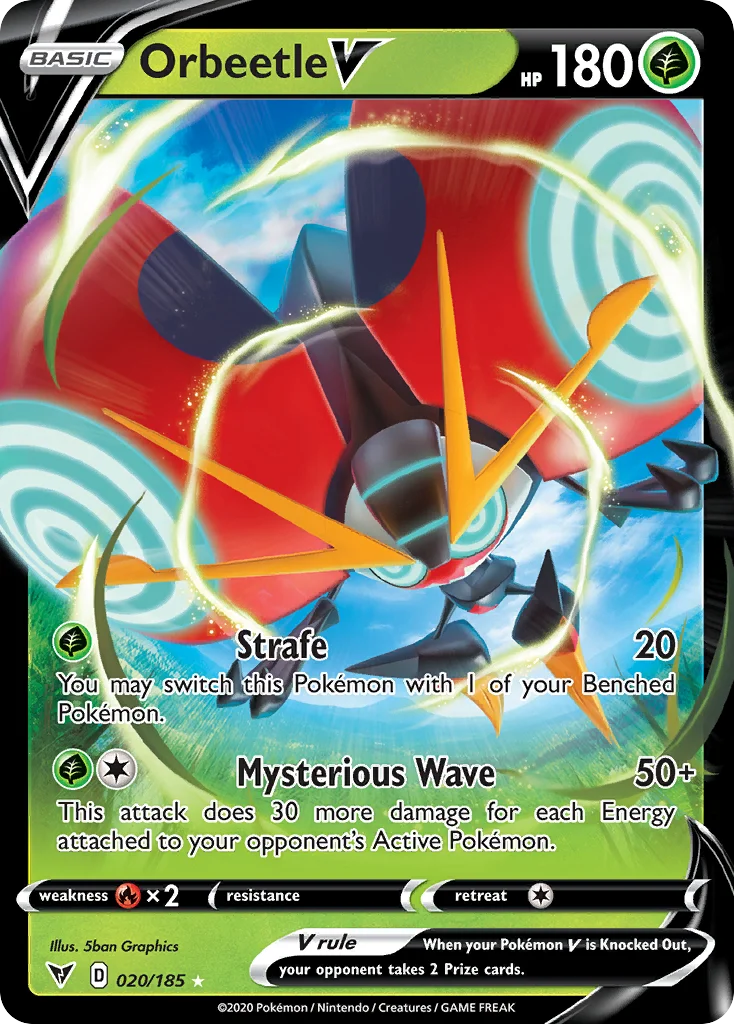 Orbeetle V 020/185 Rare holo v