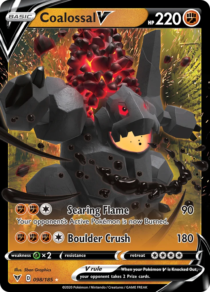 Coalossal V 098/185 Rare holo v
