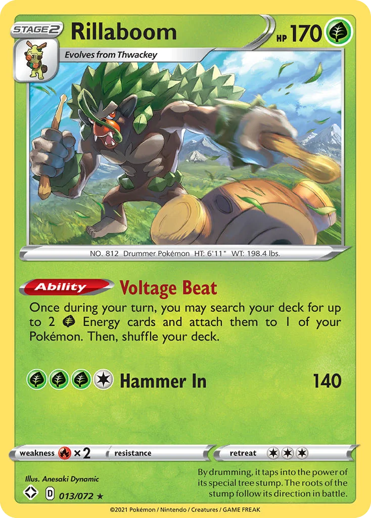 Rillaboom 013/072 Rare holo