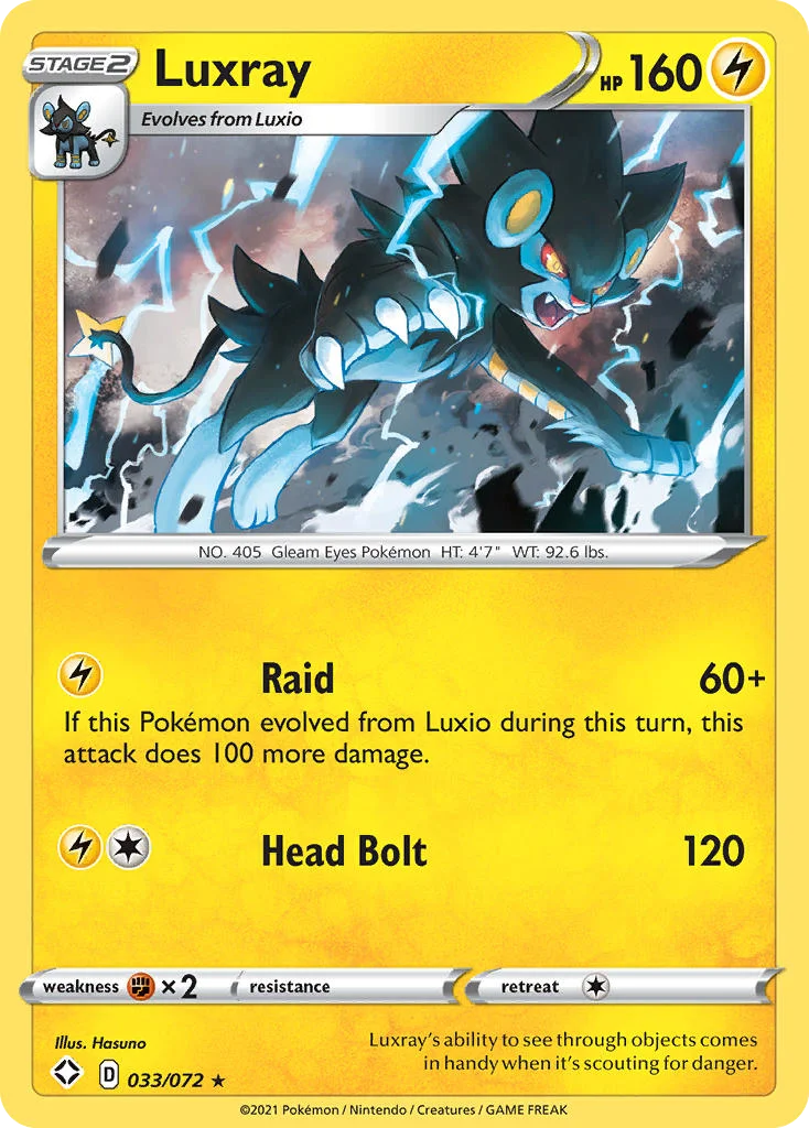 Luxray 033/072 Rare holo