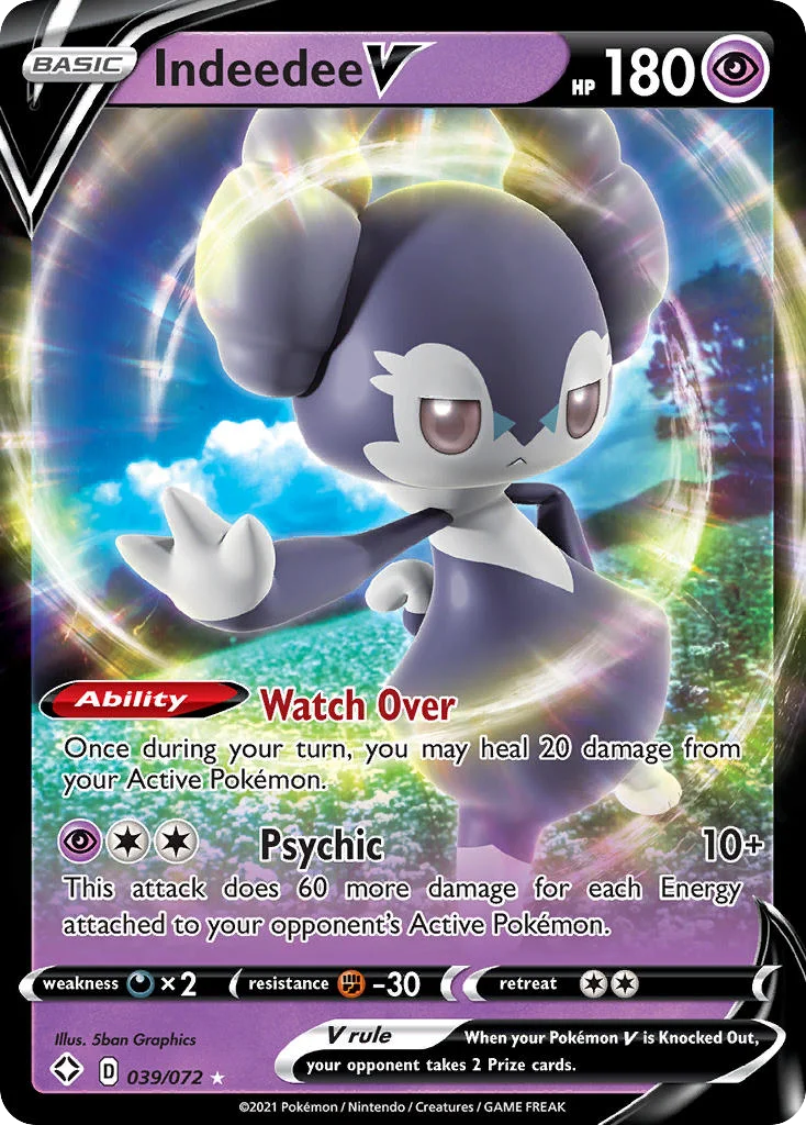 Indeedee V 039/072 Rare holo v