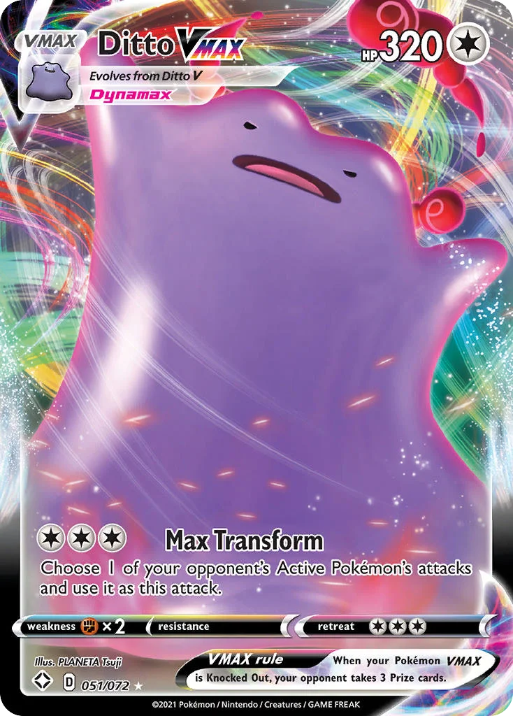 Ditto VMAX 051/72 Rare holo vmax