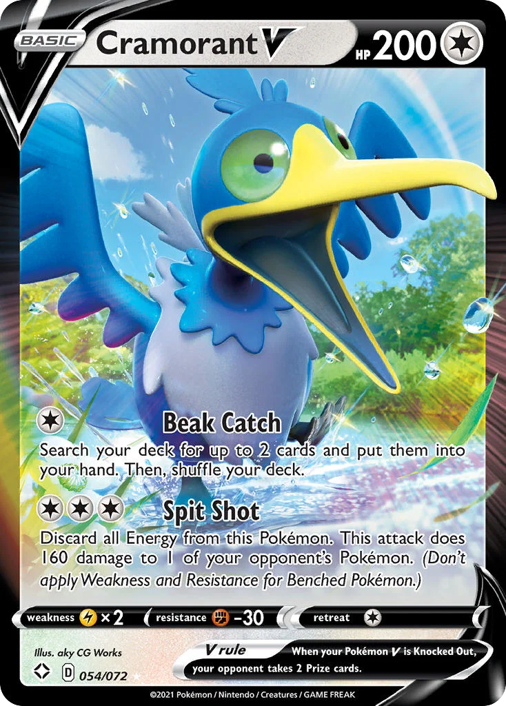 Cramorant V 054/072 Rare holo v