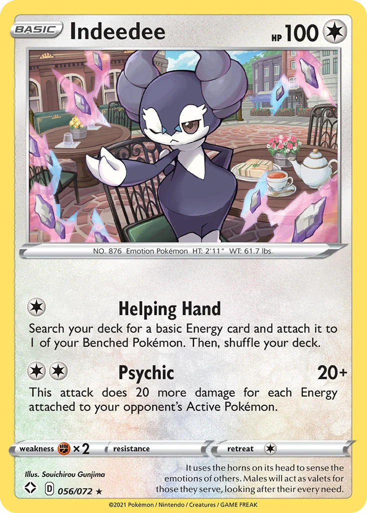 Indeedee 056/072 Rare holo