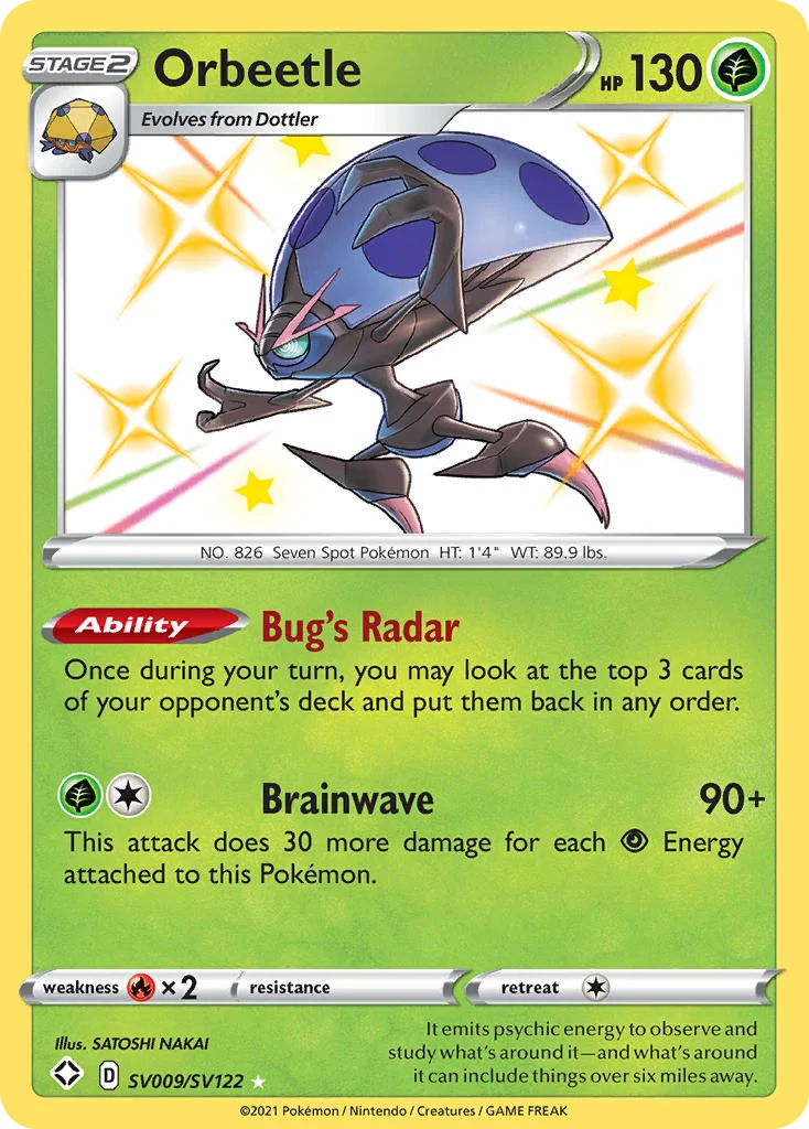 Orbeetle SV009/122 Rare shiny