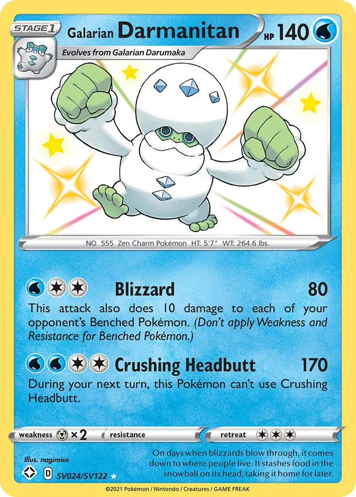 Galarian Darmanitan SV024/122 Rare shiny