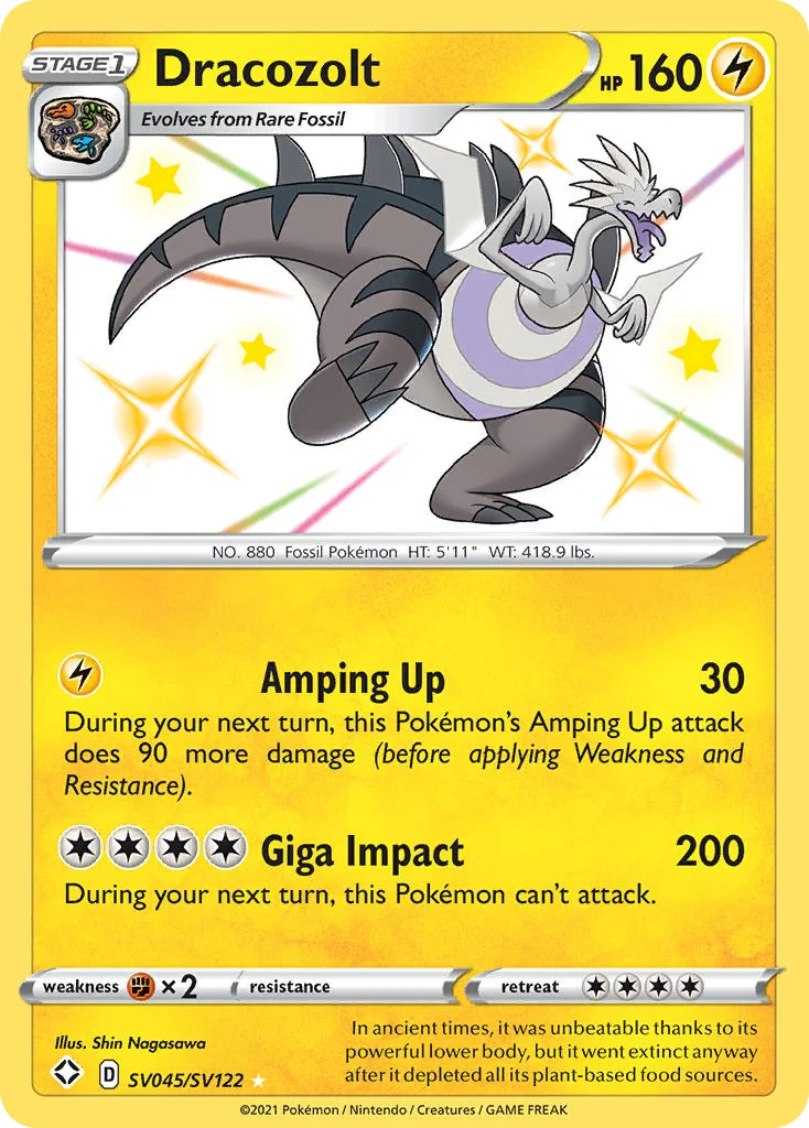 Dracozolt SV045/122 Rare shiny