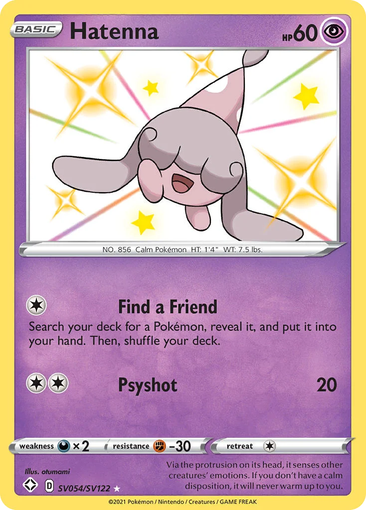 Hatenna SV054/122 Rare shiny