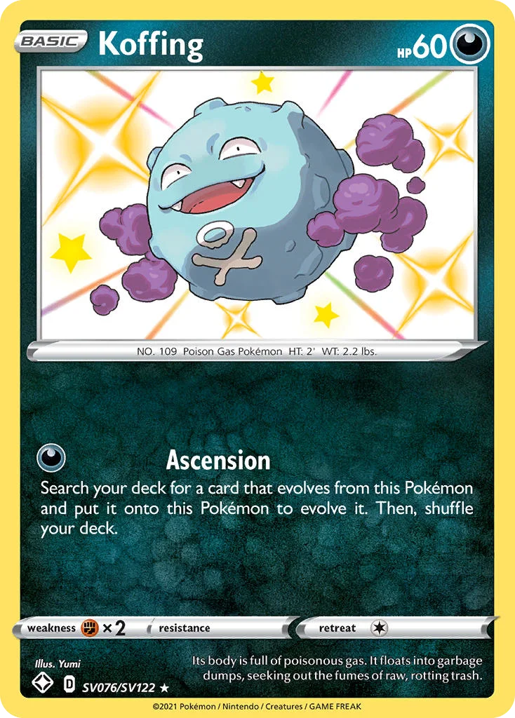 Koffing SV076/122 Rare shiny