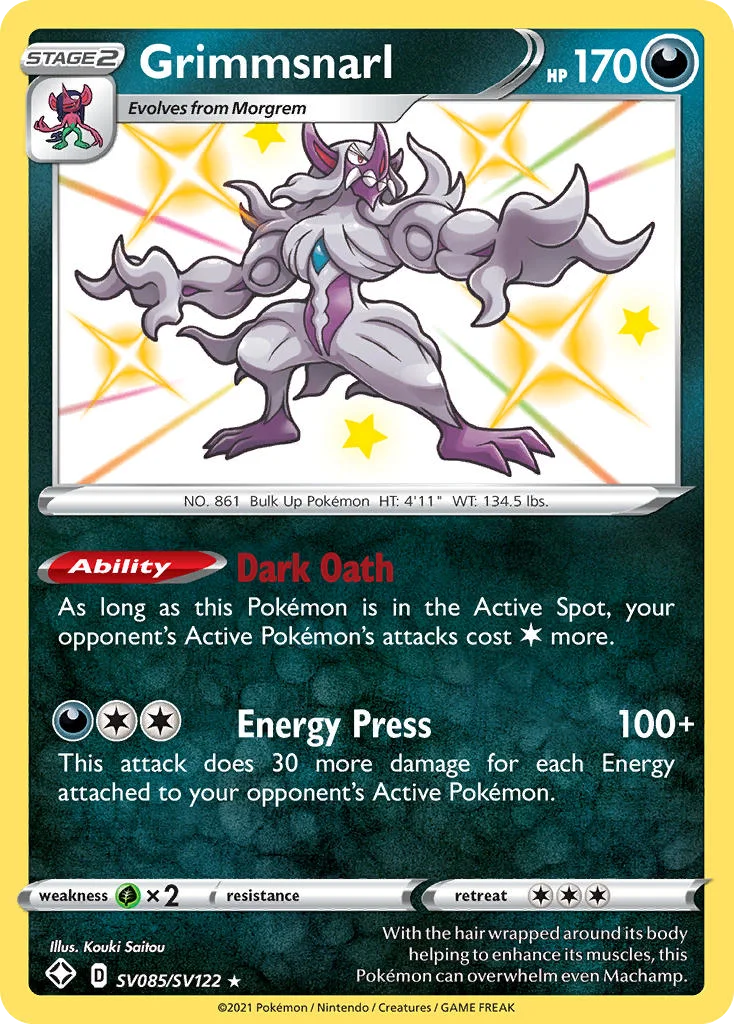 Grimmsnarl SV085/122 Rare shiny