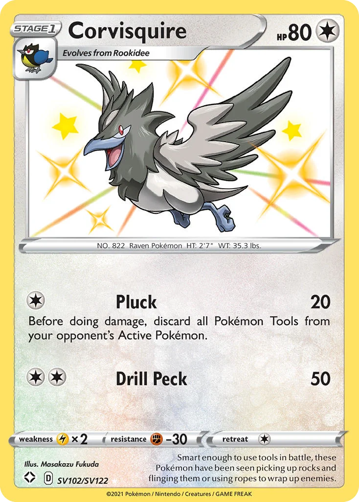 Corvisquire SV102/122 Rare shiny