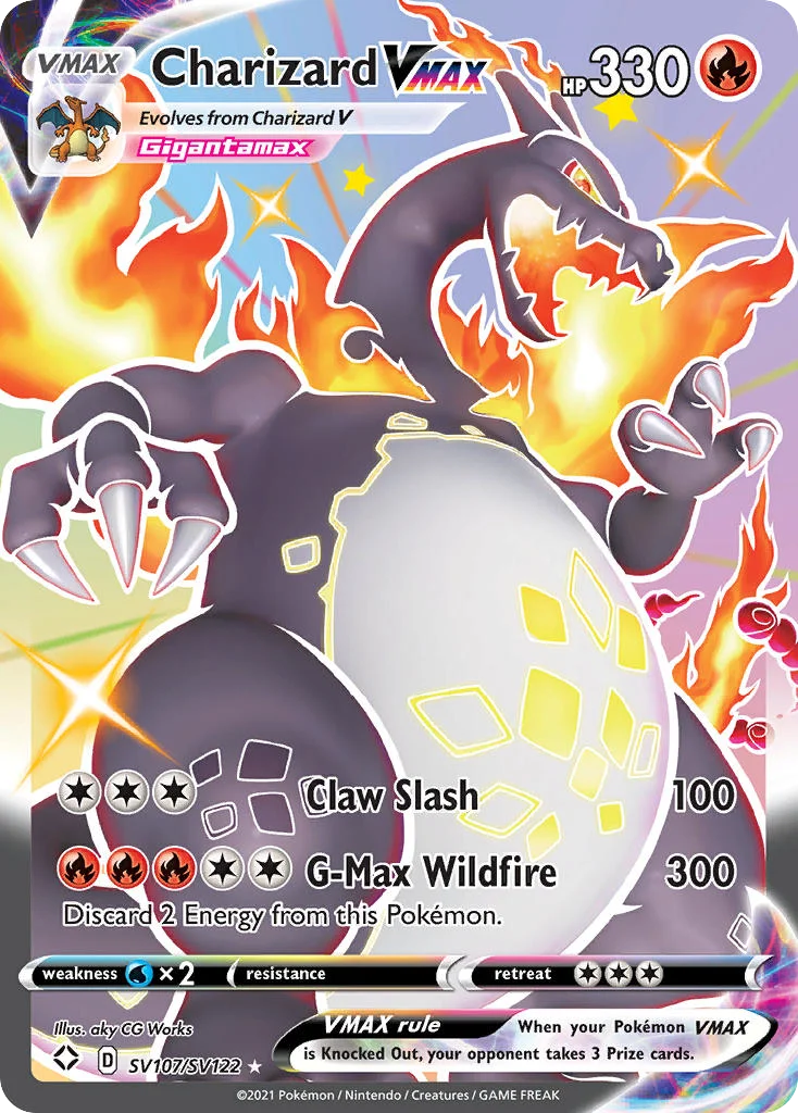 Charizard VMAX SV107/122 Rare holo vmax