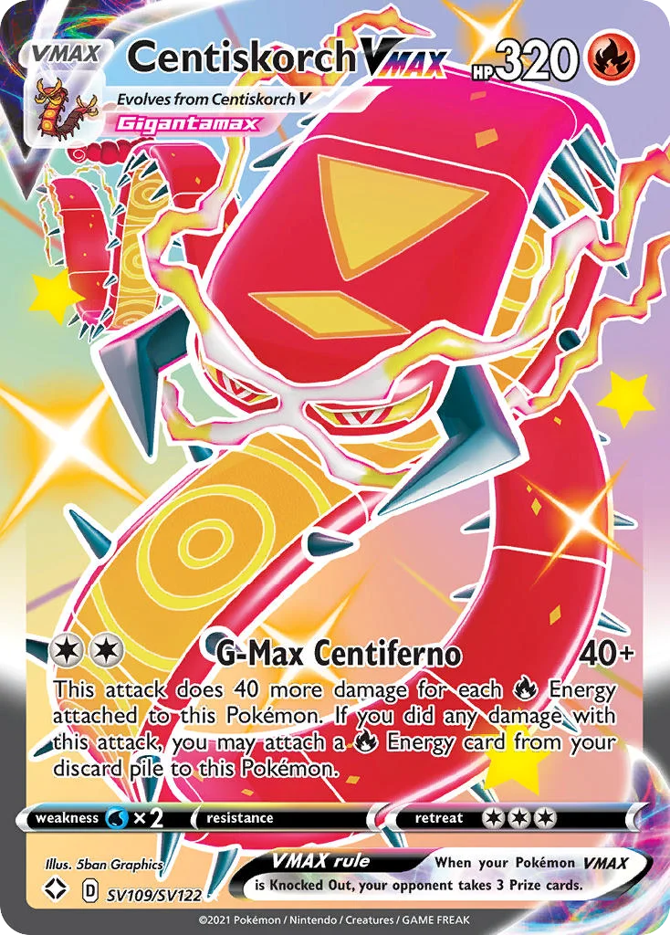 Centiskorch VMAX SV109/122 Rare holo vmax