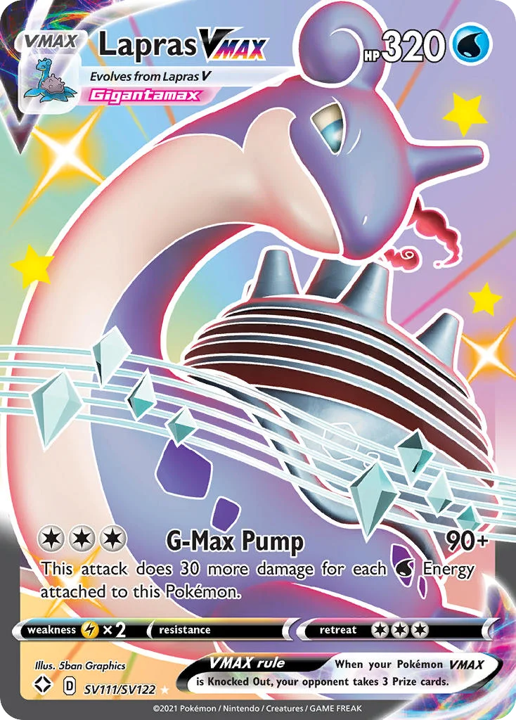 Lapras VMAX SV111/122 Rare holo vmax
