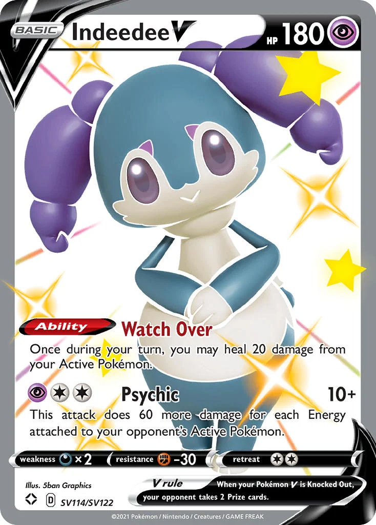Indeedee V SV114/122 Rare holo v