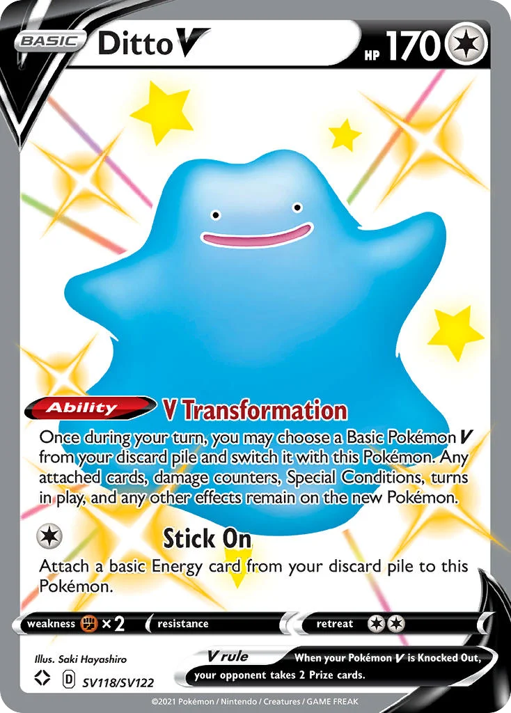 Ditto V SV118/122 Rare holo v