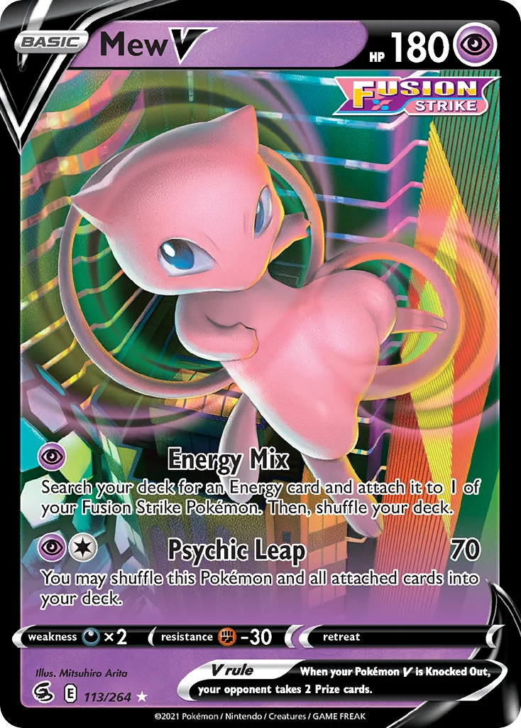 Mew V 113/264 Rare holo v