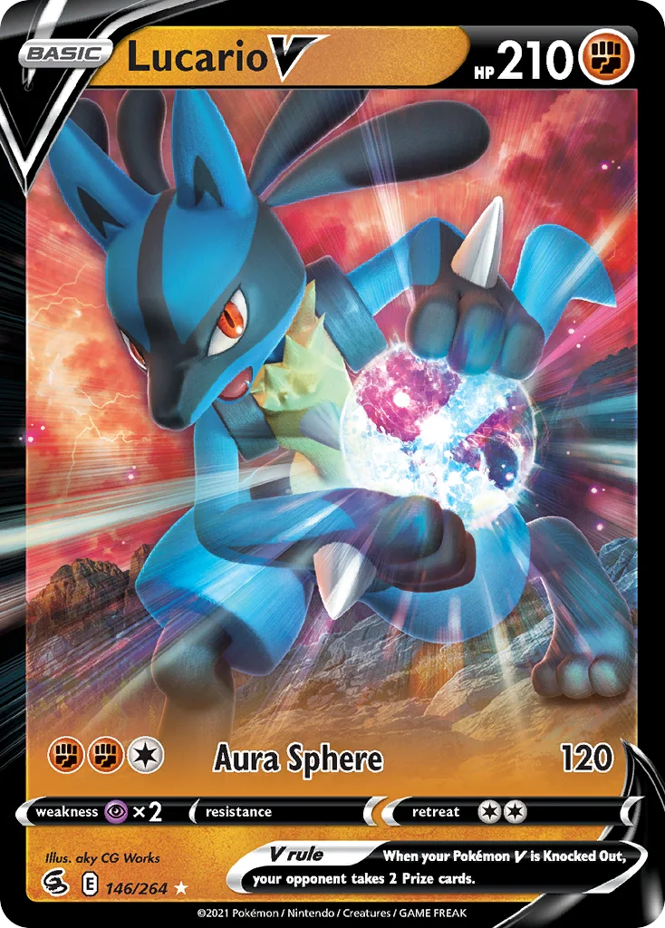 Lucario V 146/264 Rare holo v