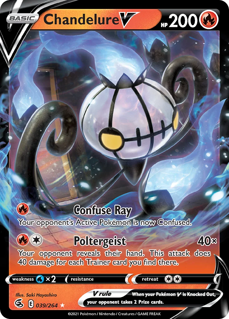 Chandelure V 039/264 Rare holo v