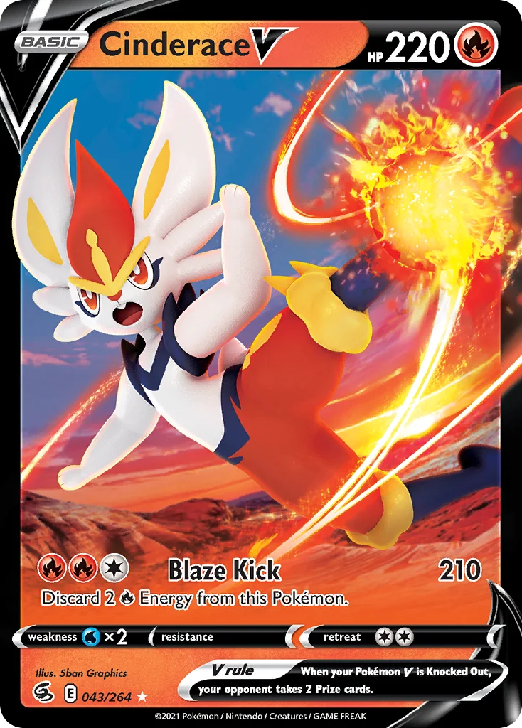 Cinderace V 043/264 Rare holo v