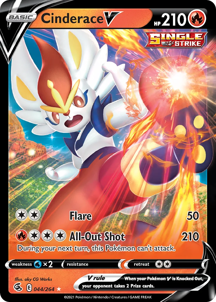 Cinderace V 044/264 Rare holo v