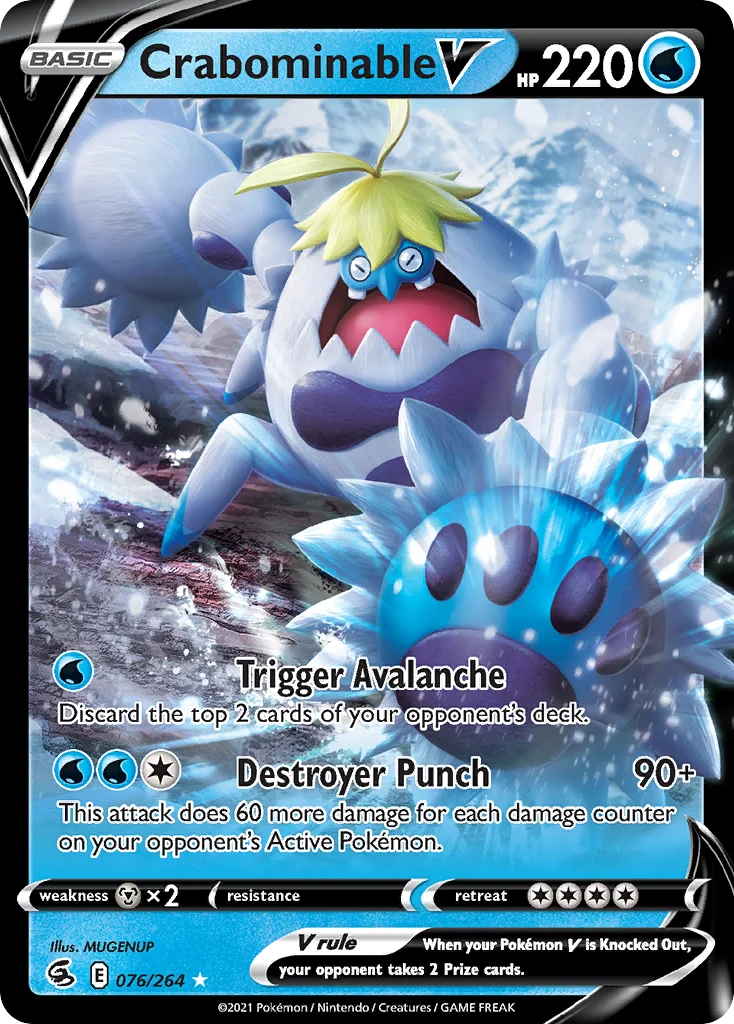Crabominable V 076/264 Rare holo v