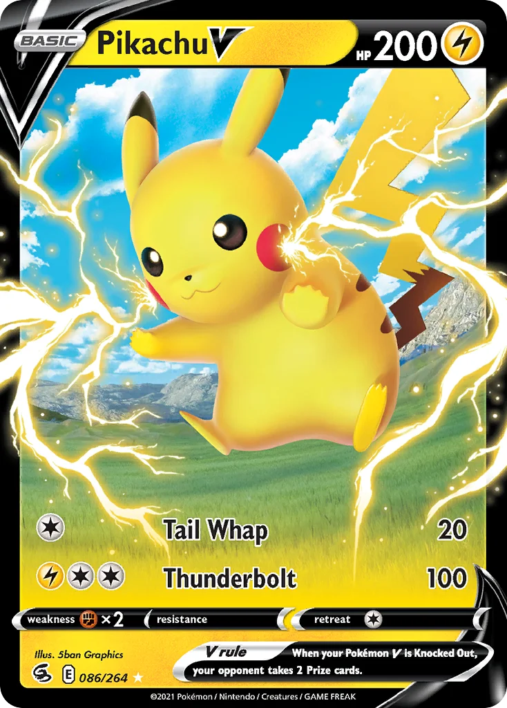 Pikachu V 086/264 Rare holo v