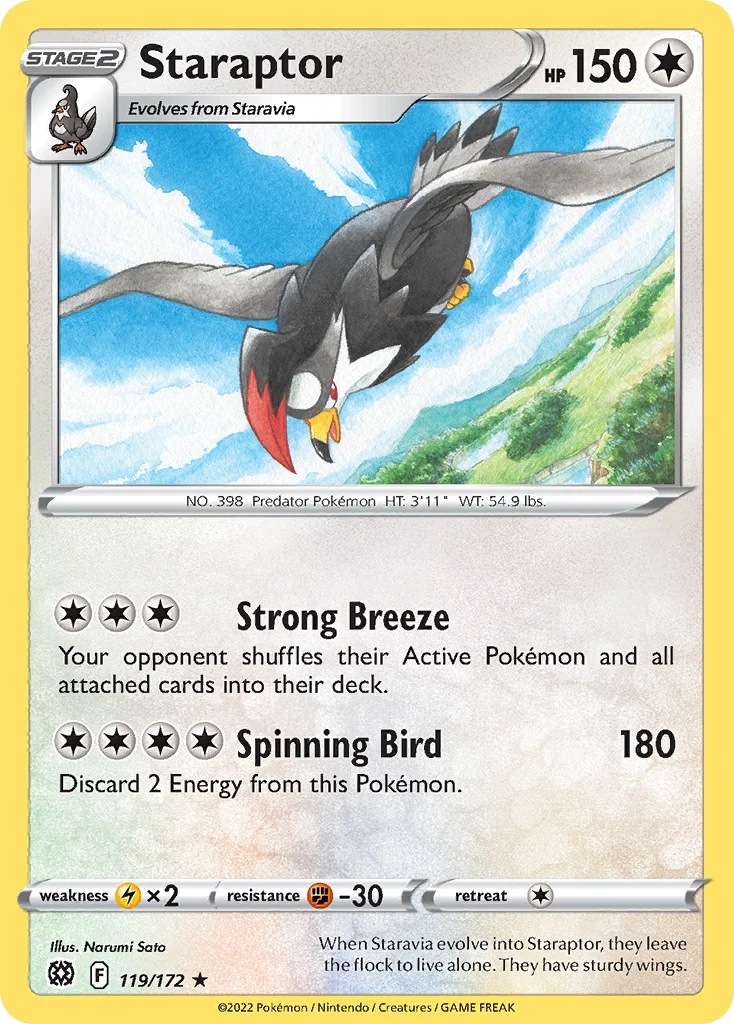 Staraptor 119/172 Rare