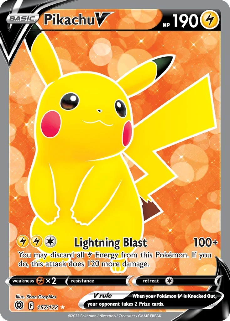 Pikachu V 157/172 Rare ultra