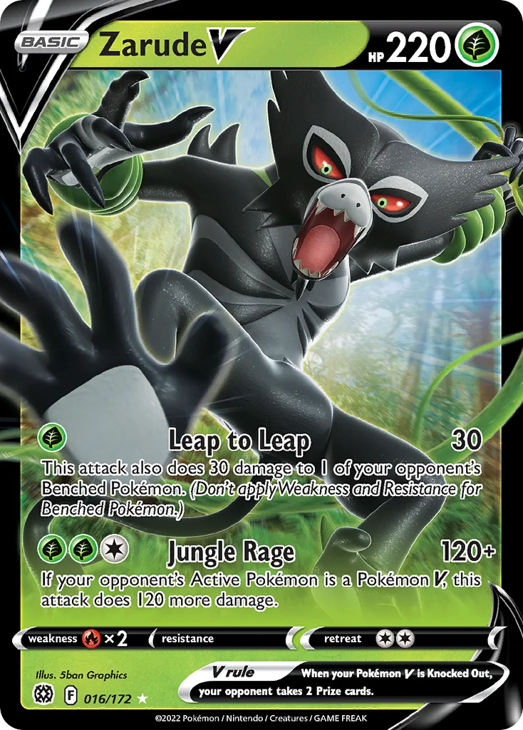 Zarude V 016/172 Rare holo v