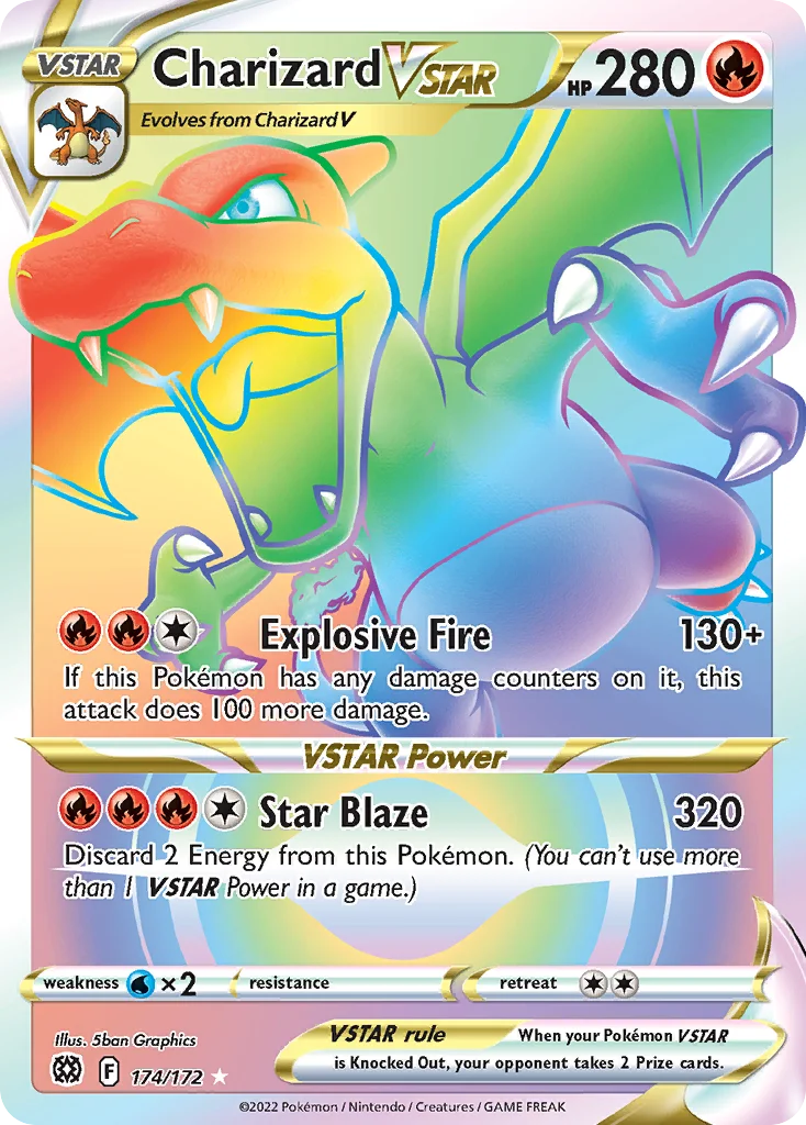 Charizard VSTAR 174/172 Rare rainbow