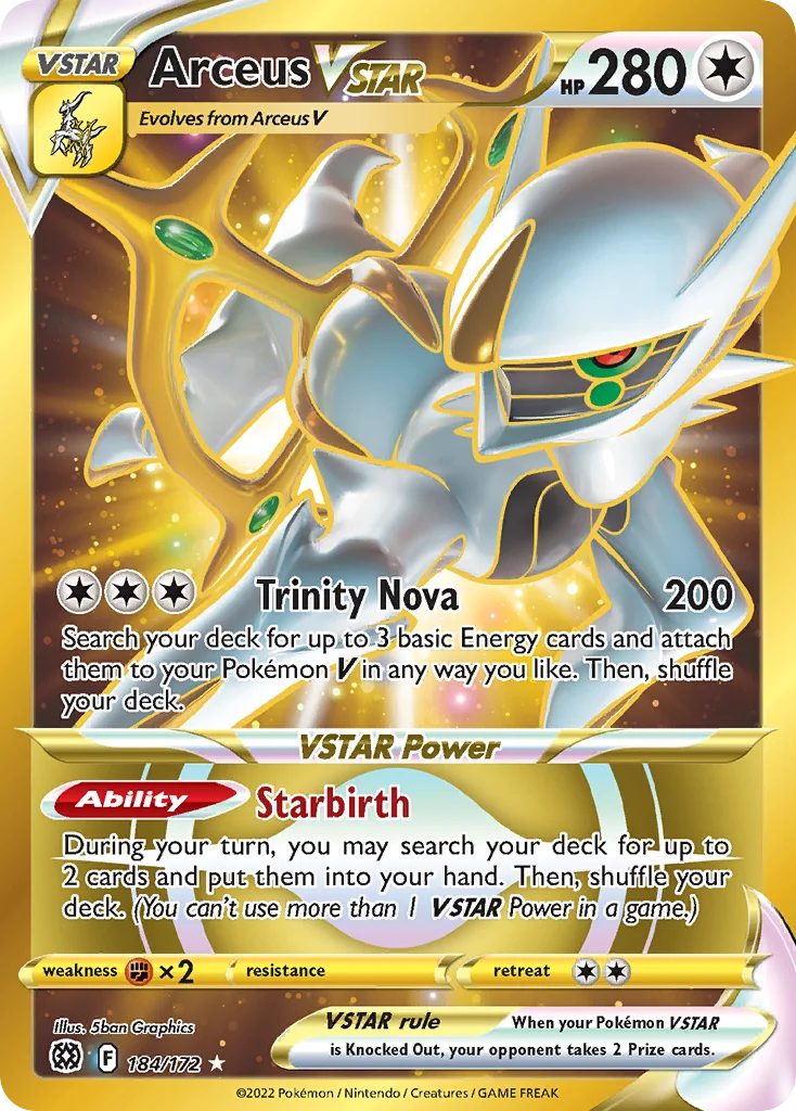 Arceus VSTAR 184/172 Rare secret