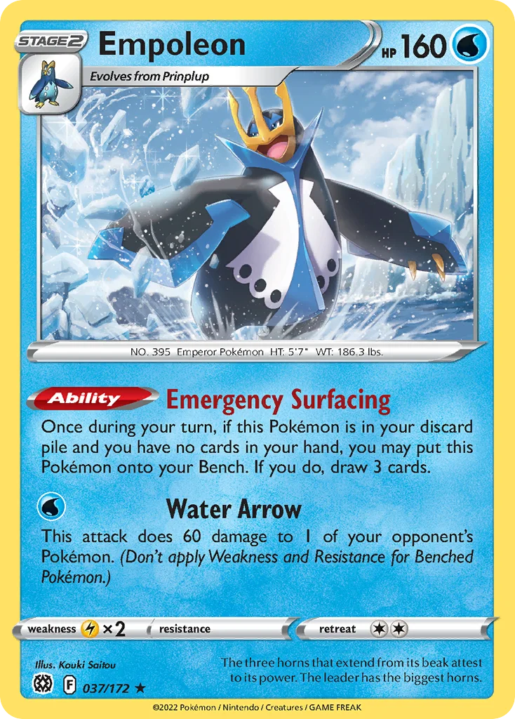 Empoleon 037/172 Rare holo