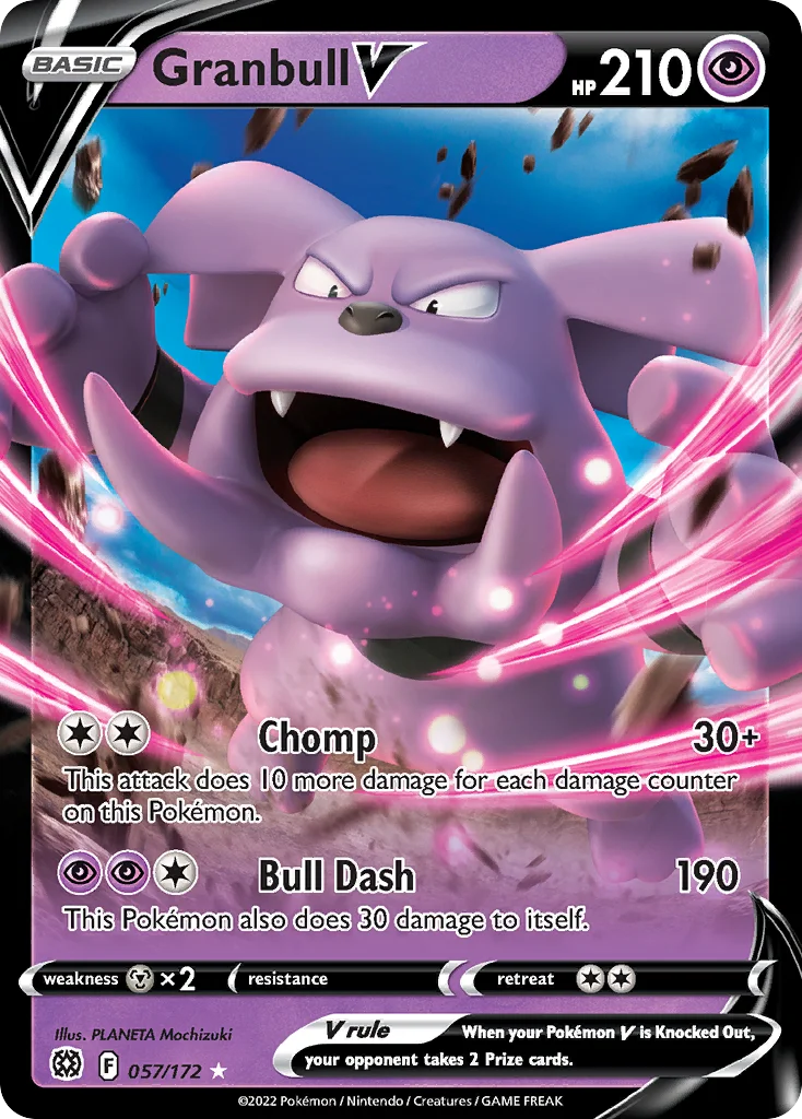 Granbull V 057/172 Rare holo v