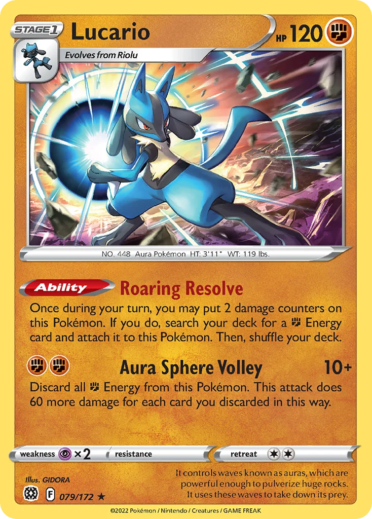 Lucario 079/172 Rare holo